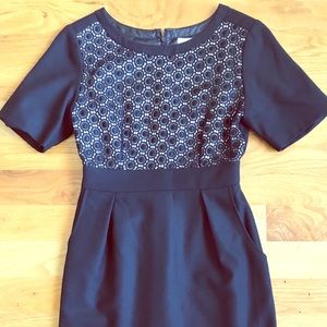 WHIT Black Formal Dress with beige detail